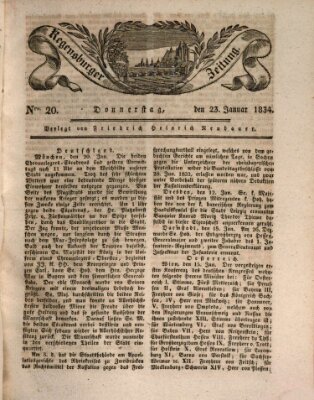 Regensburger Zeitung Donnerstag 23. Januar 1834