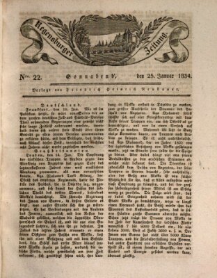 Regensburger Zeitung Samstag 25. Januar 1834