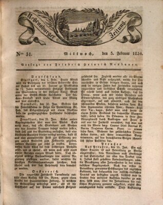 Regensburger Zeitung Mittwoch 5. Februar 1834