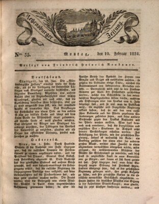 Regensburger Zeitung Montag 10. Februar 1834