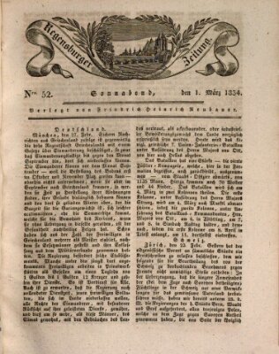 Regensburger Zeitung Samstag 1. März 1834