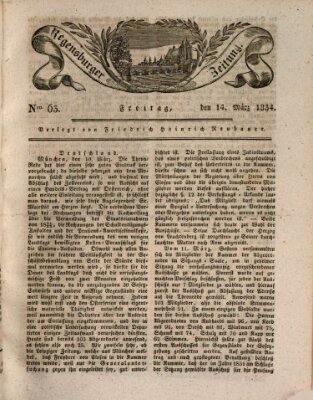 Regensburger Zeitung Freitag 14. März 1834