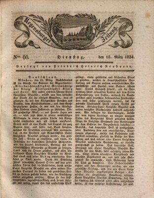 Regensburger Zeitung Dienstag 18. März 1834