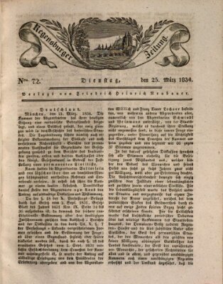 Regensburger Zeitung Dienstag 25. März 1834