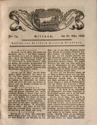 Regensburger Zeitung Mittwoch 26. März 1834