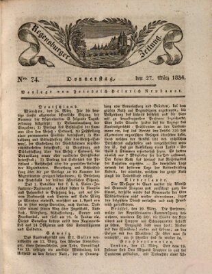 Regensburger Zeitung Donnerstag 27. März 1834