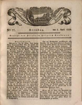 Regensburger Zeitung Dienstag 1. April 1834