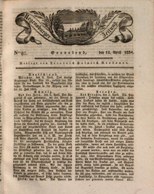 Regensburger Zeitung Samstag 12. April 1834