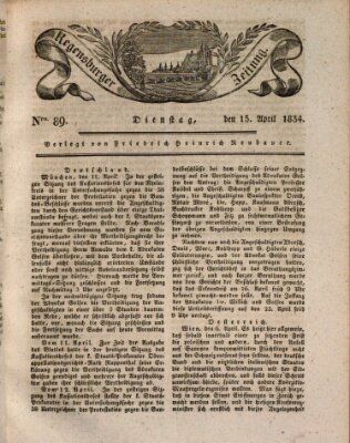 Regensburger Zeitung Dienstag 15. April 1834