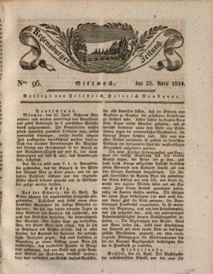 Regensburger Zeitung Mittwoch 23. April 1834