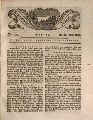 Regensburger Zeitung Montag 28. April 1834