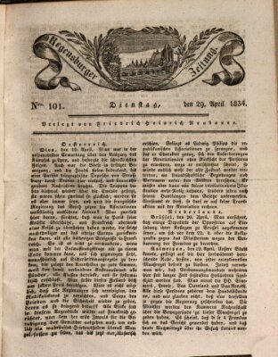 Regensburger Zeitung Dienstag 29. April 1834