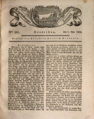 Regensburger Zeitung Donnerstag 1. Mai 1834