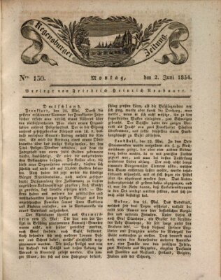 Regensburger Zeitung Montag 2. Juni 1834