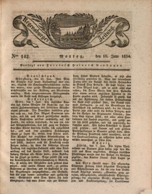 Regensburger Zeitung Montag 16. Juni 1834