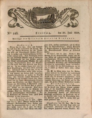 Regensburger Zeitung Freitag 20. Juni 1834