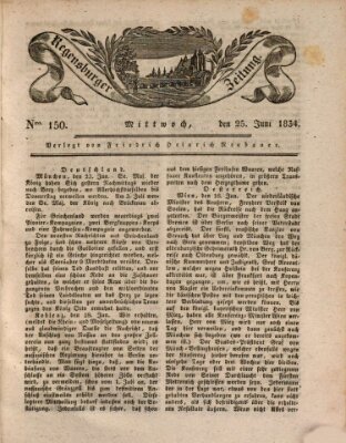 Regensburger Zeitung Mittwoch 25. Juni 1834