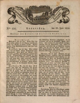 Regensburger Zeitung Donnerstag 26. Juni 1834