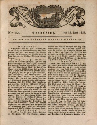 Regensburger Zeitung Samstag 28. Juni 1834