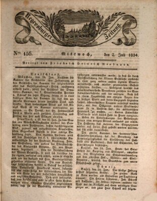 Regensburger Zeitung Mittwoch 2. Juli 1834