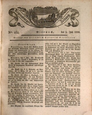 Regensburger Zeitung Mittwoch 9. Juli 1834