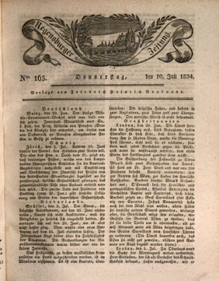 Regensburger Zeitung Donnerstag 10. Juli 1834