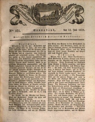 Regensburger Zeitung Samstag 12. Juli 1834