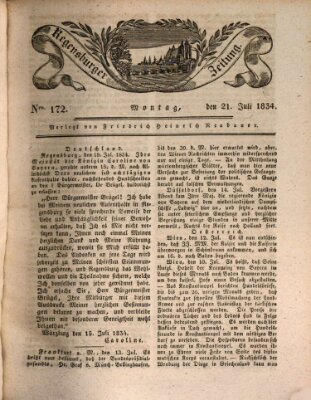 Regensburger Zeitung Montag 21. Juli 1834