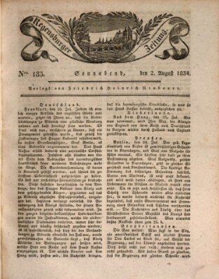 Regensburger Zeitung Samstag 2. August 1834