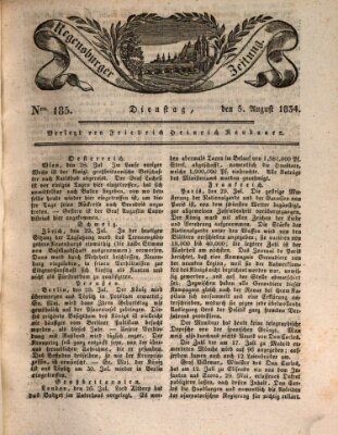 Regensburger Zeitung Dienstag 5. August 1834