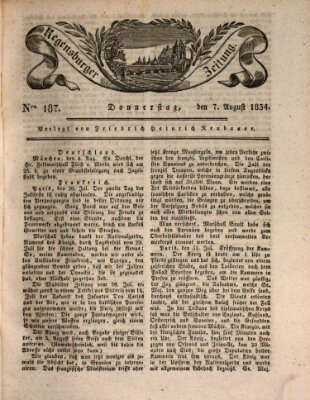 Regensburger Zeitung Donnerstag 7. August 1834