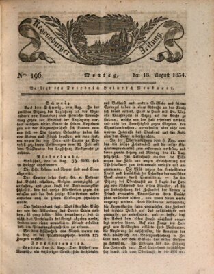 Regensburger Zeitung Montag 18. August 1834