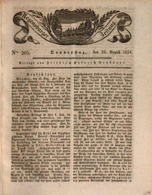 Regensburger Zeitung Donnerstag 28. August 1834