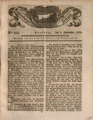 Regensburger Zeitung Freitag 5. September 1834