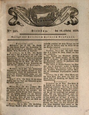 Regensburger Zeitung Dienstag 14. Oktober 1834