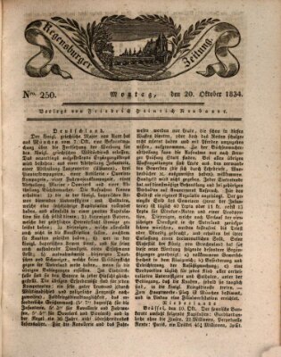 Regensburger Zeitung Montag 20. Oktober 1834