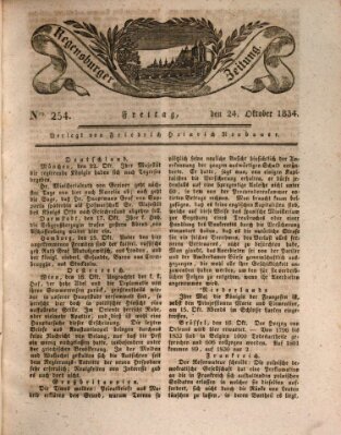 Regensburger Zeitung Freitag 24. Oktober 1834