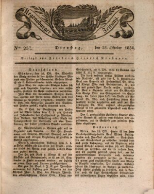 Regensburger Zeitung Dienstag 28. Oktober 1834