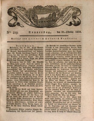 Regensburger Zeitung Donnerstag 30. Oktober 1834