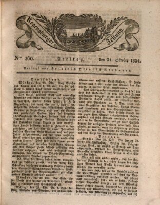 Regensburger Zeitung Freitag 31. Oktober 1834