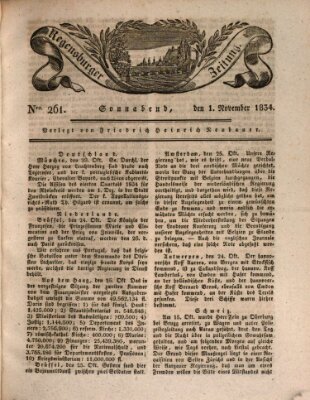 Regensburger Zeitung Samstag 1. November 1834