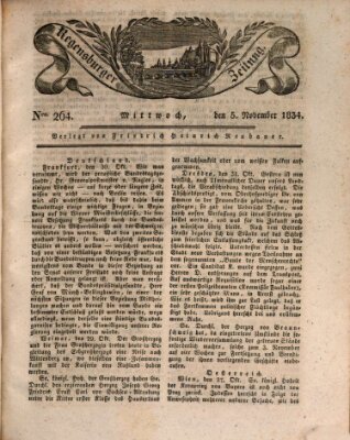 Regensburger Zeitung Mittwoch 5. November 1834