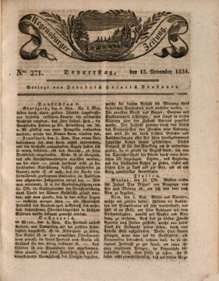 Regensburger Zeitung Donnerstag 13. November 1834