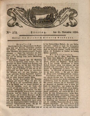 Regensburger Zeitung Freitag 21. November 1834