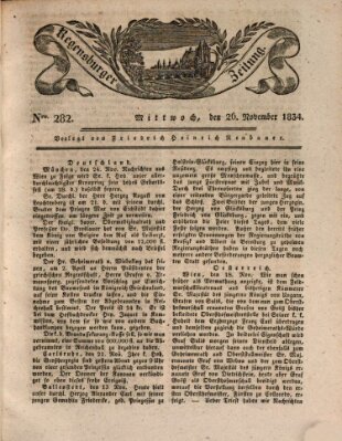 Regensburger Zeitung Mittwoch 26. November 1834