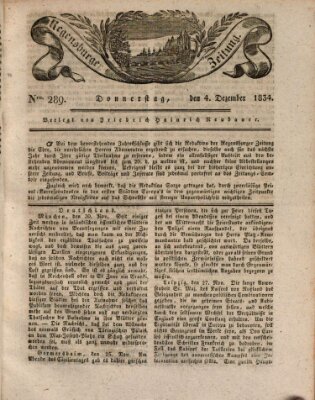 Regensburger Zeitung Donnerstag 4. Dezember 1834