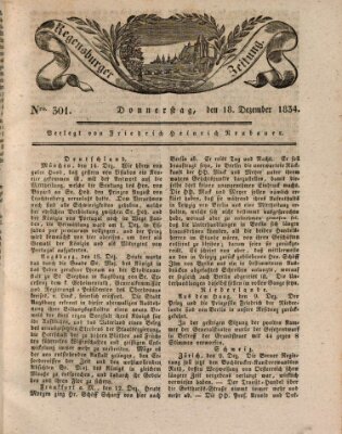 Regensburger Zeitung Donnerstag 18. Dezember 1834