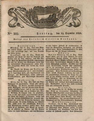 Regensburger Zeitung Freitag 19. Dezember 1834