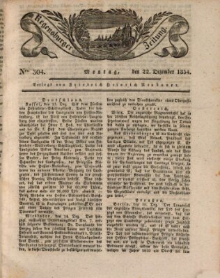 Regensburger Zeitung Montag 22. Dezember 1834