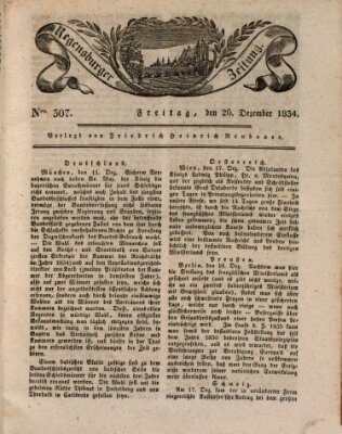 Regensburger Zeitung Freitag 26. Dezember 1834